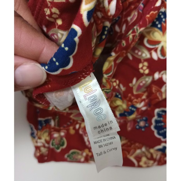 Lularoe Womens Strecthy Abstract Pattern Colorful Leggings Tall & Curvy Set Of 3 - Picture 5 of 5